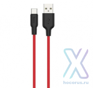 Кабель USB - Type-C HOCO X21+ 1 m силиконовый Red (мятая упаковка) (мятая упаковка) оптом