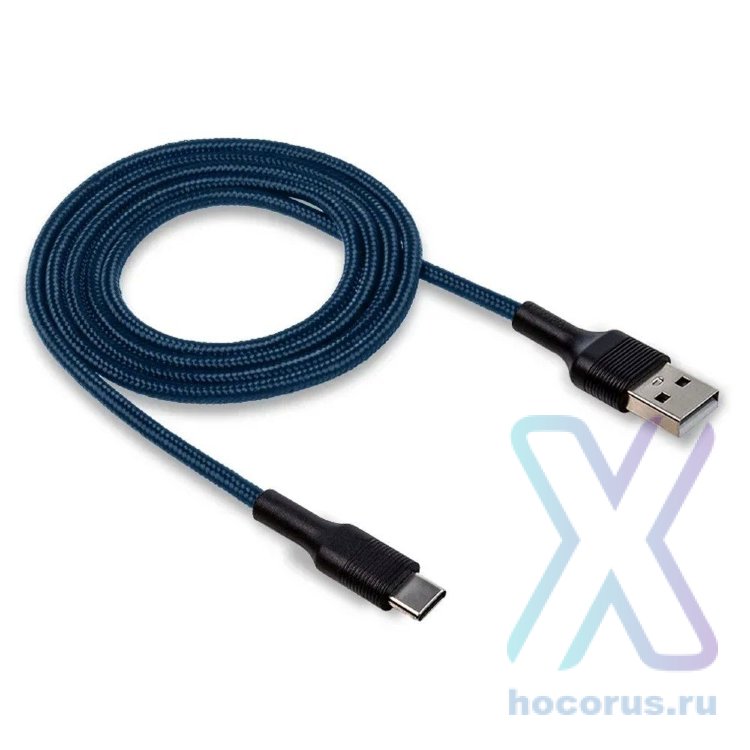 Кабель USB "WALKER" C575 для TYPE-C (2.4А), Синий оптом