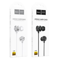 Проводные наушники HOCO M96 Platinum universal, Jack 3.5mm, 1.2 м, серебряный, контроллер с микрофоном 6931474770691 (МСК)