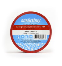 Изолента Smartbuy 0.13х15мм 20 метров красная
