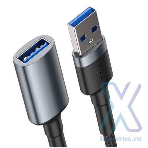 Кабель Baseus cafule Cable USB3.0 Male TO USB3.0 Female 2A 1m Dark gray CADKLF-B0G 6953156214460 оптом