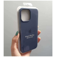 Silicone Case iPhone 13 Pro темно-синий Накладка силиконовая под оригинал "с логотипом" закрытая 00-00043812 (МСК)