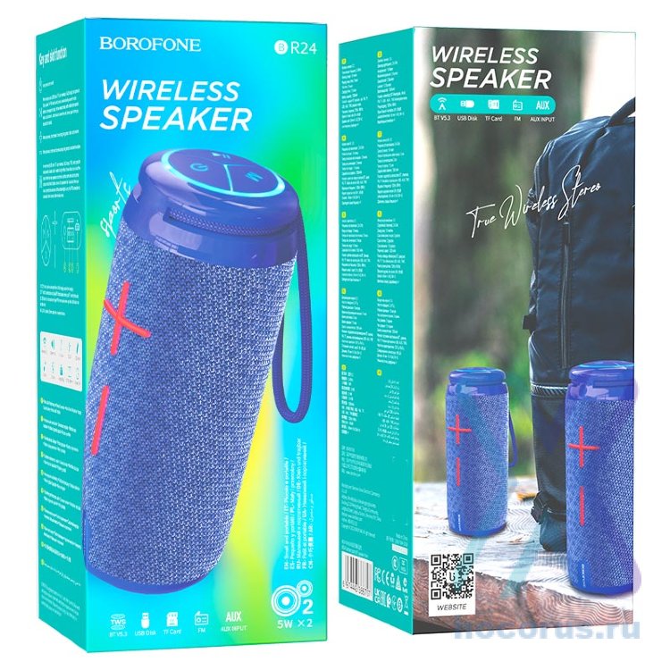 Портативная колонка  BOROFONE BR24 Bluetooth Blue оптом