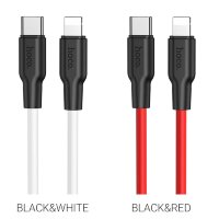 Кабель Type-C - lightning HOCO X21+ 1 m PD силиконовый Red