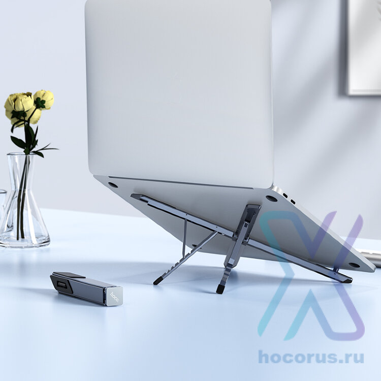 Подставка для ноутбука HOCO HD9 Action, серый металлик 6942007626378 (МСК) оптом