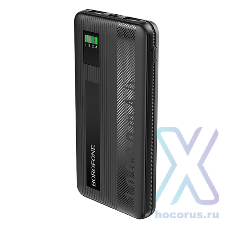 Внешний аккумулятор Borofone BT32 10000 mAh 2USB 2A/Lightning/Type-C Black (мятая упаковка) оптом