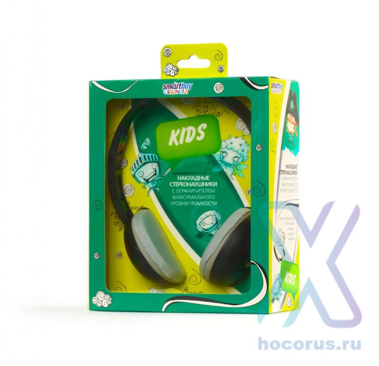 Наушники полноразмерные Smartbuy KIDS с ограничителем громкости Black оптом