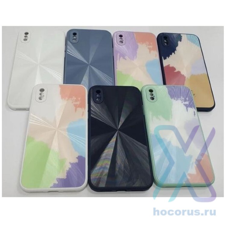 Накладка iPhone 7/8 темно-синий силиконовая "имитация стекла" 00-00044342 (МСК) оптом