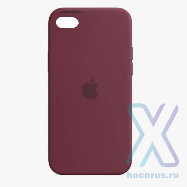 Silicone Case iPhone 7/8 бордовый Накладка силиконовая под оригинал "с логотипом" 00-00044606 (МСК) оптом
