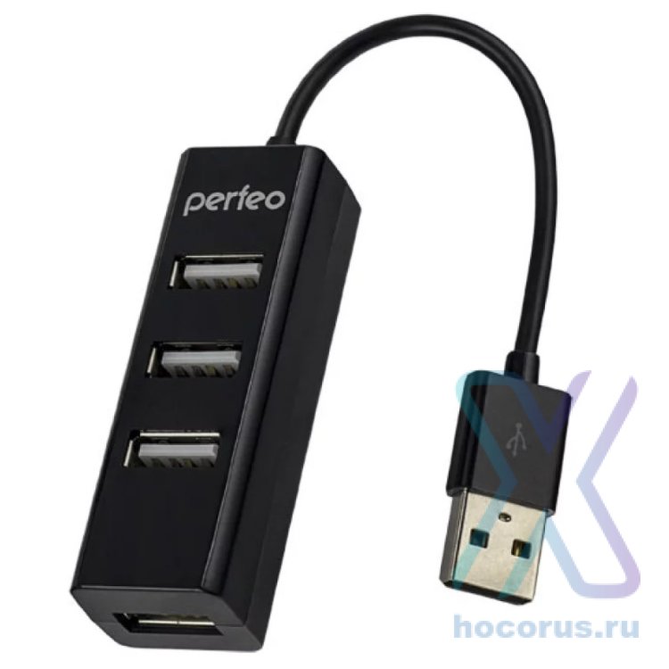 USB Хаб Perfeo PF-HYD-6010H 4 порта Black оптом