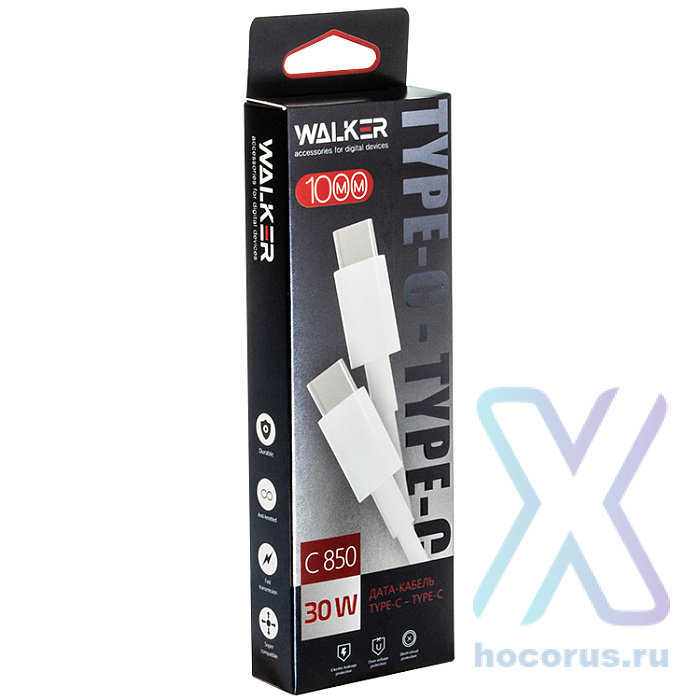 Кабель "WALKER" C850 для TYPE-C - TYPE-C 30W оптом