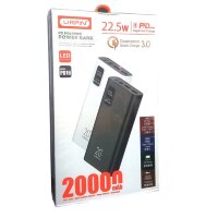 Внешний аккумулятор URPIN PD16 20000 mAh  White