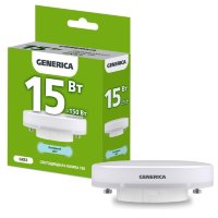 Светодиодная лампа IEK GENERICA GX53 св/д 15W(1500lm) 6500K 6K 73x28 матов. LL-T80-15-230-65-GX53-G