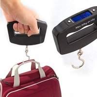 Весы для багажа ручные электронные Electronic Luggage SCALE с ремешком, чёрный (100)