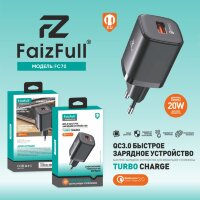 Зарядное устройство FaizFull FC70 20W QC3.0 3A USB Black