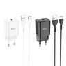Зарядное устройство HOCO N26 Maxim USB + Кабель MicroUSB, 18W, черный 6931474783400 (МСК) оптом