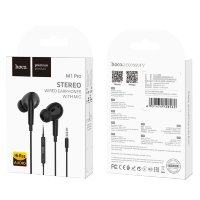 Проводные наушники HOCO M1 Pro Original, Jack 3.5mm, 1.2 м, черный, контроллер с микрофоном 6931474728562 (МСК)