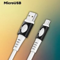 Кабель USB BOROFONE BX35 Carib, USB - MicroUSB, 2.4А, 1 м, белый 6931474720177 (МСК)