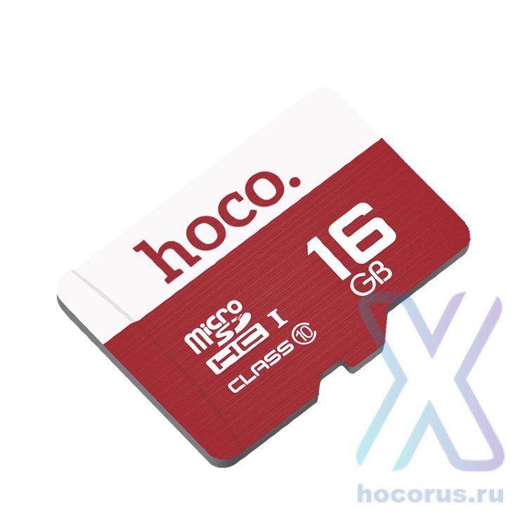 Карта памяти TF HOCO TF high speed, 16GB, красный 6957531085805 (МСК) оптом