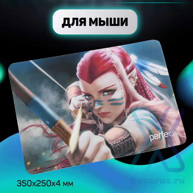 Perfeo Коврик для мыши "Anime", Рис.6 (350*250*4 мм), ткань+резиновое основание оптом