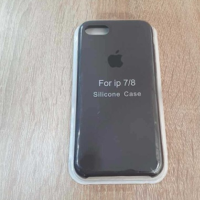 Silicone Case iPhone 7/8 графитный Накладка силиконовая под оригинал "с логотипом" 00-00044614 (МСК)