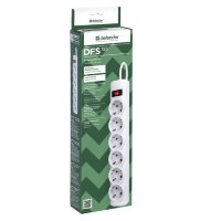 Фильтр сетевой Defender DFS155 5 м 6 розеток White