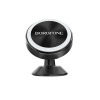 Автомобильный держатель BOROFONE BH5 Platinum, магнитный, черный, на клею 6957531095255 (МСК)