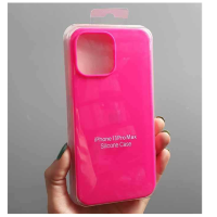 Silicone Case iPhone 13 Pro ярко-малиновый Накладка силиконовая под оригинал "с логотипом" закрытая 00-00043818 (МСК)