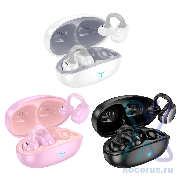 Наушники внутриканальные HOCO EW57 Auspicious, пластик, bluetooth 5.3, микрофон, цвет: розовый оптом