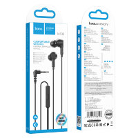 Проводные наушники HOCO M102 Ingenious, Jack 3.5mm, 1.2 м, черный, контроллер с микрофоном 6931474788498 (МСК)