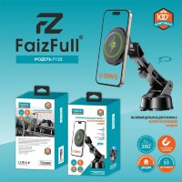 (МСК) Держатель с беспроводной зарядкой FaizFull F152 (15W magsafe) (на присоске) R53897