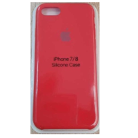 Silicone Case iPhone 7/8 красный Накладка силиконовая под оригинал "с логотипом" 00-00044638 (МСК)