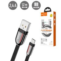 Кабель USB HOCO U74 Grand, USB - MicroUSB, 2.4А, 1.2 м, черный 6931474715098 (МСК)
