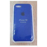 Silicone Case iPhone 7/8 лазурно-синий Накладка силиконовая под оригинал "с логотипом" 00-00049213 (МСК)