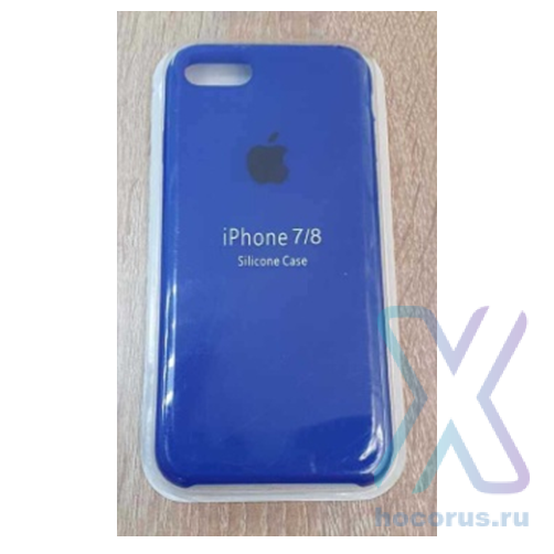 Silicone Case iPhone 7/8 лазурно-синий Накладка силиконовая под оригинал "с логотипом" 00-00049213 (МСК) оптом