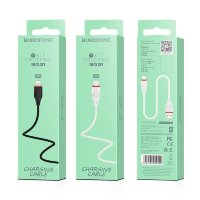 Кабель USB - lighting BOROFONE BX17 1 m силиконовый Black