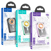 Внешний аккумулятор HOCO Q14A с беспроводной зарядкой Ice Crystal PD20W magnetic fast charging power bank(10000mAh)
