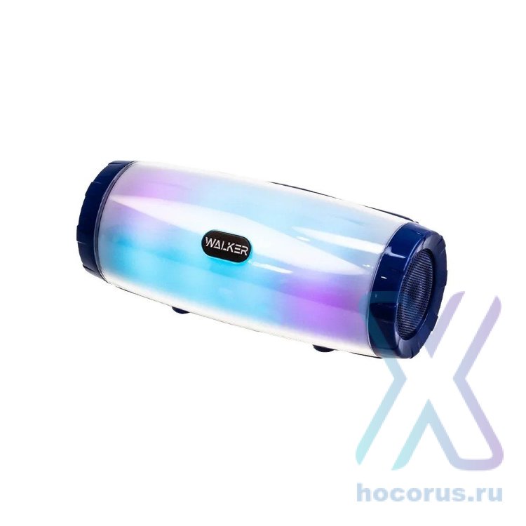 Колонка WALKER WSP-120, Bluetooth, 5Вт*2, подсветка, blue оптом