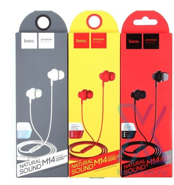 Проводные наушники HOCO M14 inital, Jack 3.5mm, 1.2 м, черный, контроллер с микрофоном 6957531049326 (МСК) оптом