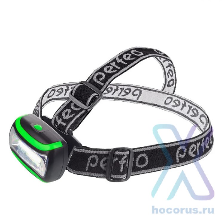 Фонарь налобный Perfeo Nevada LED зелёный оптом