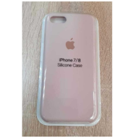 Silicone Case iPhone 7/8 молочный Накладка силиконовая под оригинал "с логотипом" 00-00044646 (МСК)