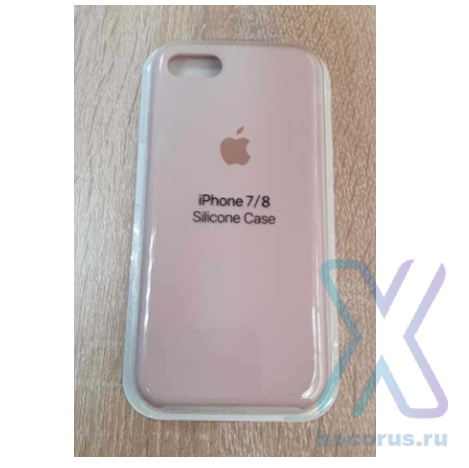 Silicone Case iPhone 7/8 молочный Накладка силиконовая под оригинал "с логотипом" 00-00044646 (МСК) оптом