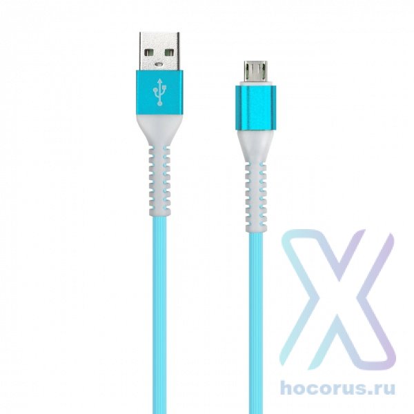 Кабель USB - Type-C Smartbuy 1m силиконовый, мет. након. Blue оптом