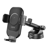 Универсальный держатель Borofone BH203 Blue Charm wireless fast charging car holder Black