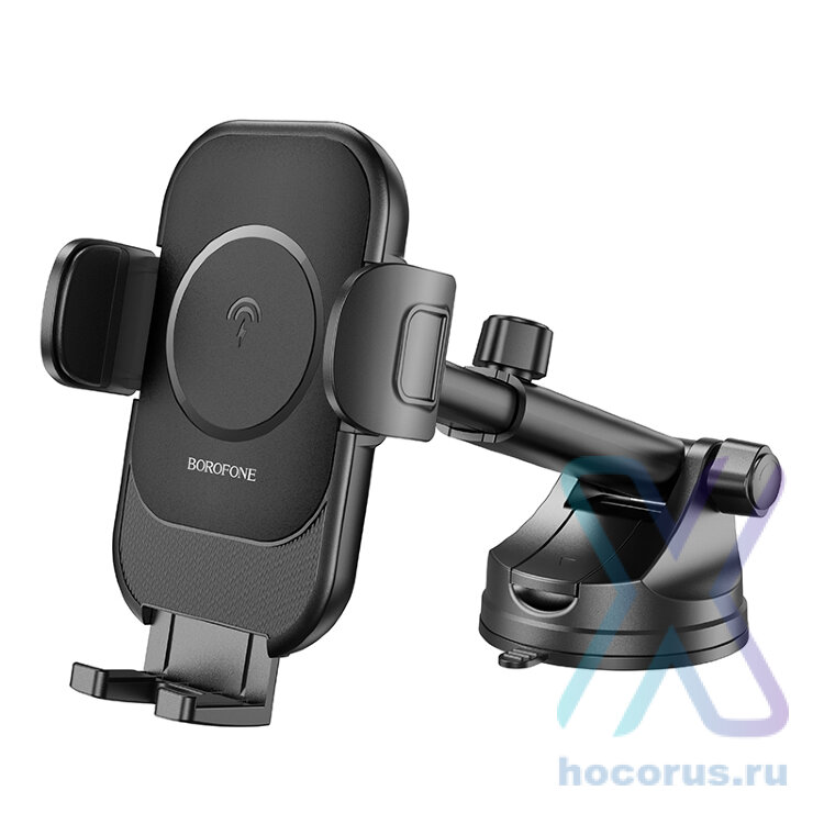 Универсальный держатель Borofone BH203 Blue Charm wireless fast charging car holder Black оптом