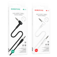 Аудио-кабель BOROFONE BL10, AUX, Jack 3,5 - Jack 3,5, 1 м, черный 6974443382167 (МСК)