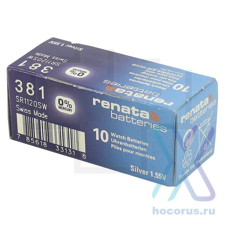 Элемент питания Renata AG-8 381/ SR1120SW  box10 оптом