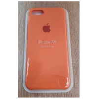 Silicone Case iPhone 7/8 морковный Накладка силиконовая под оригинал "с логотипом" 00-00049211 (МСК)