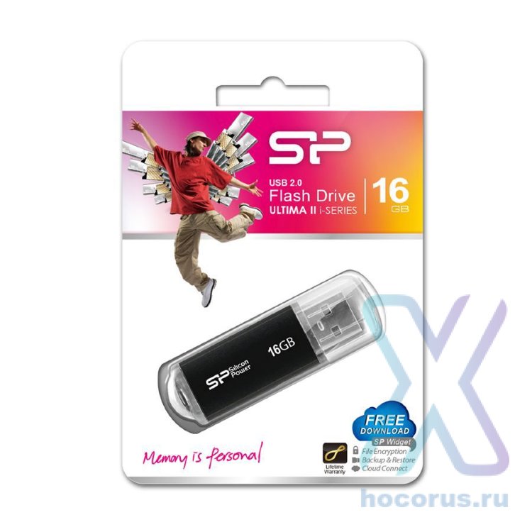Флеш-накопитель 16 Gb Silicon Power Ultima U02 Black оптом