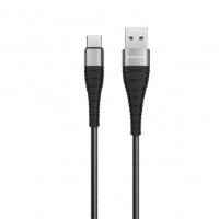 Кабель USB - Type-C BOROFONE BX32 1 m в оплетке Black (мятая упаковка)